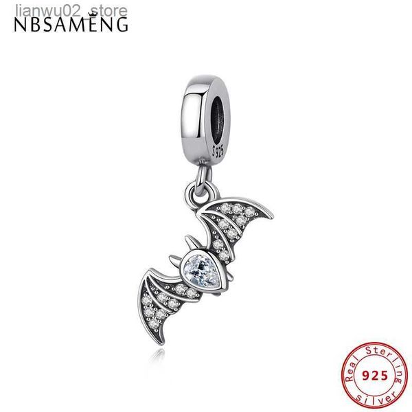 Autres accessoires de mode Original % 925 Perles en argent sterling Charms Bat Halloween Pendentif Charm Fit Pandora Bracelets Colliers DIY Femmes Bijoux Q231011