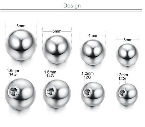 Otros accesorios de moda Tornillo de bola liso Stud Barra de labios Ceja Lengua Ombligo Anillo Accesorio de cuentas 2 mm 25 mm m Herradura Acero inoxidable 231208