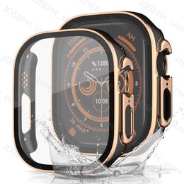 Autres accessoires de mode Coque de protection d'écran pour Apple Watch Series 8 Ultra 49mm Strap Frame Bumper 45MM pour Iwatch 7 6 5 4 44MM Accessoires de film de verre J230413
