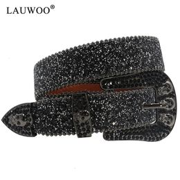 Autres accessoires de mode Ceintures de crâne pour femmes hommes Y2K bracelet en cuir cristal clouté Western Cowgirl Cowboy diamant Bling ceinture 231216