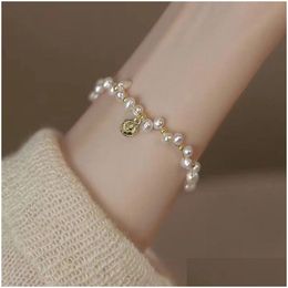 Autres accessoires de mode Sud-Coréen Tamsui Natural Pearl Bracelet Femmes 2022 Light Luxury Ins Junior Design High Grade Friend Ha Oty8E