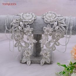Autres accessoires de mode TOPQUEEN S80 argent épaulettes épaule bijoux décoratifs tempérament vêtements à la main perlé s 230512