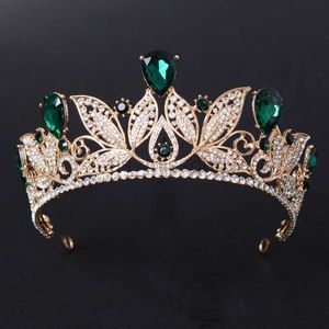 Autres accessoires de mode Vintage cristal strass couronne diadème doré diadème pour femmes accessoires de cheveux de mariage bijoux de cheveux de mariée princesse couronne G J230525