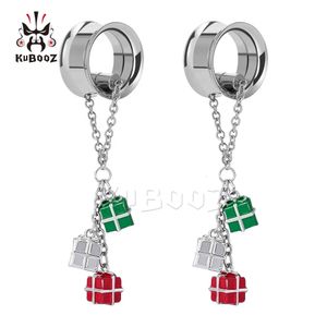 Otros accesorios de moda Precio al por mayor Acero inoxidable Regalo de Navidad Colgante Túneles de oreja Tapones Expander Joyería del cuerpo Pendientes Piercing Calibres 28PCS 231208