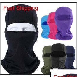Autres accessoires de mode Wraps Outdoor Moto FL Masque facial Clava Ski Protection du cou Noir Kenwv Drop Livraison OTFGR
