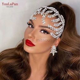 Andere mode -accessoires Youlapan HP373 Bruid Crown Wedding Tiara Indian Bridal Hair Vine Headwear Accessoires Bridal Wedding Strijntonen Hoofdband J230525