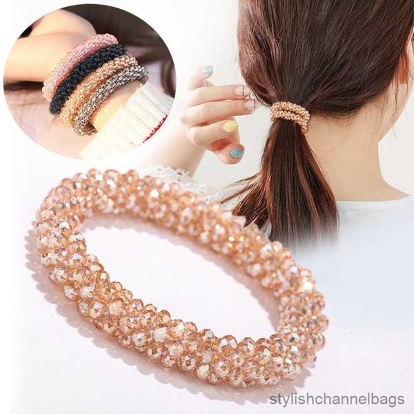 Autre mode cristal cheveux cravate chouchous pour femmes cheveux élégant élastique élastiques corde queue de cheval titulaire bijoux