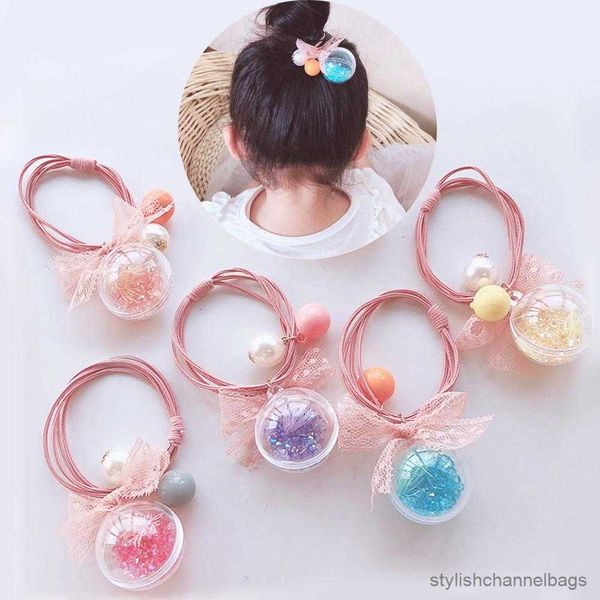 Autres Mode Filles Boules À Bulles De Cheveux Sable Or Perceuse Élastique Bandes De Cheveux Élastiques Chapeaux Anneau De Cheveux Pour Enfants