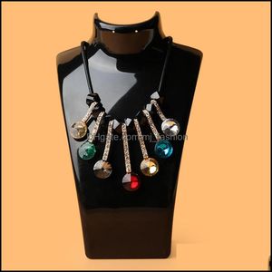 Andere mode -sieraden Display Buste Acryl opbergdoos mannequin houder voor oorbel hangende ketting standaard poppen 653 Q2 drop levering dhkv6