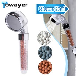 Other Faucets Showers Accs Bathroom Water Therapy Shower Negative Lon SPA Head with screWater Saving Rainfall Filter High Pressure Spray 230616
