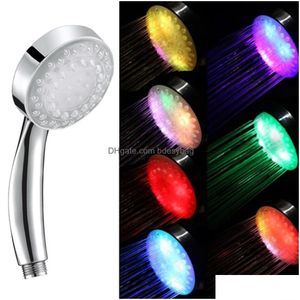 Autres Robinets Douches Accs Led Pommeau De Douche Pulvérisateur De Contrôle De Température Numérique 3 Mode De Pulvérisation Filtre D'économie D'eau Drop Delivery Dh6Hk