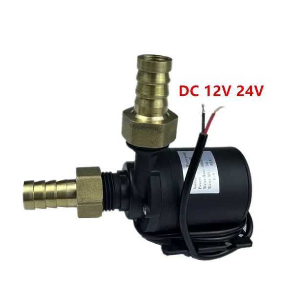 Autres robinets Douches Accs Pompe à eau submersible 12V haute pression solaire ultra silencieuse DC 24V Lift 5M 800LH Pompes à moteur sans balais avec joints en laiton 231219