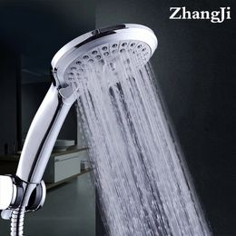 Andere kranen Douches Toebehoren Zhang Ji 5 standen Siliconen mondstuk Douchekop HandHold Rainfall Jet Spray Hoge druk Krachtig Verchromen 230620