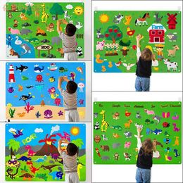 Autre collection d'histoires de planche en feutre Montessori Ocean Farm Insect Insect Family Interaction Interaction Kindergarten Childrens Toys