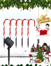 Otros Festive Party Solar Cane Light One Drag Four Five Candy Lights Decoración navideña LED Holiday Lights3377389