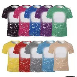 Autres fournitures de fête festive 10 couleurs Chemises de sublimation pour hommes Femmes Transfert de chaleur Chemise de bricolage vierge T-shirts en gros Inventaire Dhxf4
