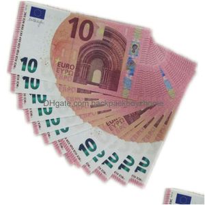 Autres fournitures de fête de fête 100pcs / set Prank Money Prop Euros Toy Ticket Euro Bill Currency Fake Children Gift Tickets 283k Drop D Dhxo4