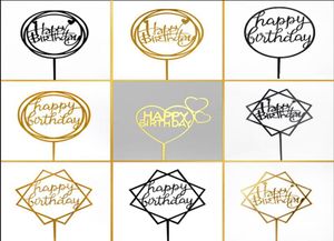 Andere feestelijke feestbenodigdheden 10pcslot multi -sty's acryl handschrijven Happy Birthday Cake Topper Dessert Decoratie voor Lovely6897242