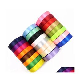 Andere feestelijke feestartikelen 1 inch 25yards / roll 25mm zijde satijnen linten voor ambachten boog handgemaakte cadeau wrap feest bruiloft decorati dhght