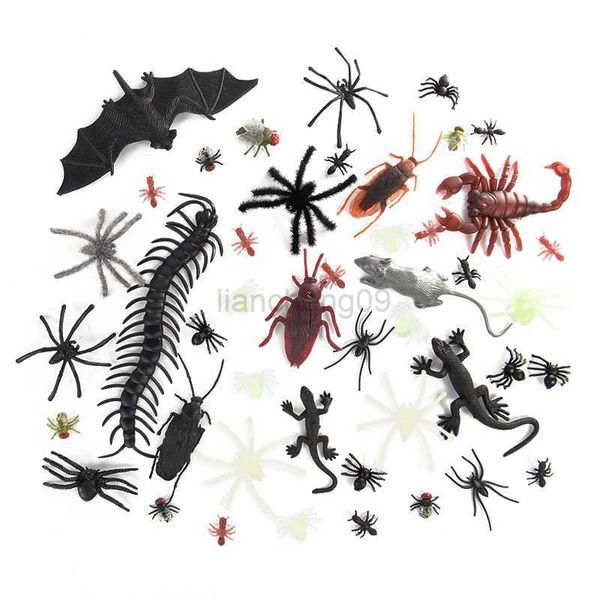 Autres fournitures de fête festive 1pack Halloween Fake Insect Cock Bugs Spider Enfants Jouets drôles pour Halloween Party Fools'Day Décoration Maison hantée Accessoires effrayants L0823