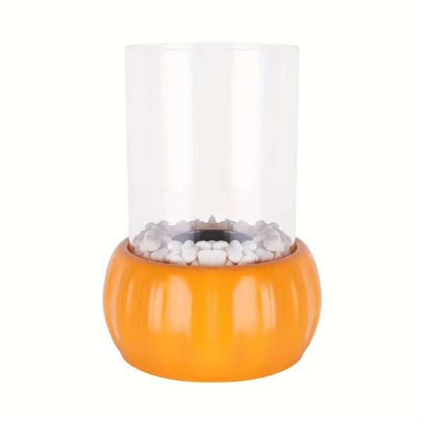 Autres fournitures de fête de fête 1pc Real Fire énorme Pumpkin Alcohol Lantern Light Indoor Pit Mini Fiche à cheminée Accessoire Personnel DHQ6X