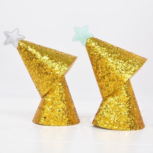 Autres fournitures de fête 1pc Twinkle Little Star Chapeaux Tissu Enfants Adultes Accessoires Baby Show Gâteau Décoration Outils Glitter Anniversaire