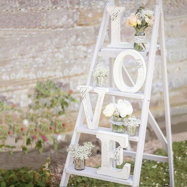 Autres fournitures de fête de fête 1pcs blanc en bois amour signe de mariage décoration romantique bricolage lettres de mariage p ographie accessoires 230826