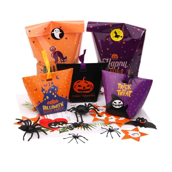 Autres fournitures de fête festive 1 ensemble Halloween mignon bonbons sacs-cadeaux boîte à biscuits Tr 220823