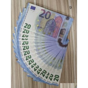 Autres fournitures de fête festive 20 papier d'argent copie réaliste d'accessoires pour Euros Movie Play Note Nightclub Business Fake Collection Bank Dhqfc
