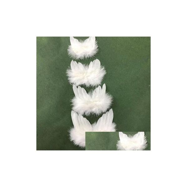 Autres fournitures de fête festive 20 pièces ailes de plumes d'ange pour l'artisanat blanc mini bricolage cadeau décoration enfant Pogra DMS