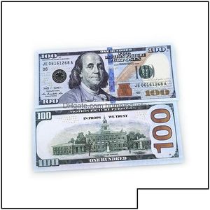 Autres fournitures de fête de fête 2022 Fake Money Banknote 5 10 20 50 100 100 dollars Euros Reliste Toy Bar accessoires Copie de Curren Drop délivre Dhgasakta