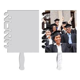 Andere feestelijke feestbenodigdheden 2023 Sublimatie Blanco Grad Fans Po Panel Frame afdrukbare afstuderen Plaque Paddle Personaliseerde foto Dhxjy