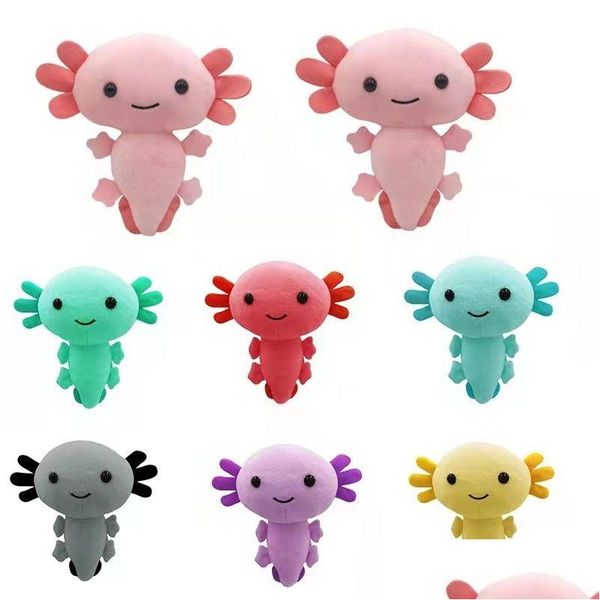 Otros suministros festivos para fiestas 20 cm Axolotl P Juguete Kawaii Animal Figura Muñeca Dibujos animados Relleno Almohada Pascua Cumpleaños Niños Juguetes Drop de Dhyhj