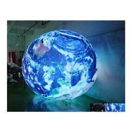 Otros suministros para fiestas festivas 2M colgantes Led Bola de tierra inflable Nt Bolas de globo para eventos Decoración Entrega de gota Hogar Jardín Dhtqh