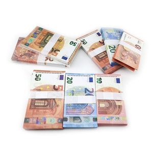Autres fournitures de fête de fête 3 Pack Fake Money Banknote 10 20 50 100 200 US Dollar Euros Pound Banks English Notes Realist Toy Bar Dhwwz