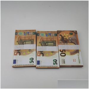 Autres fournitures de fête de fête 3 pack faux billets de banque 10 20 50 100 200 euros réaliste livre jouet barre accessoires copie monnaie film F DhgriRKX8TSMI