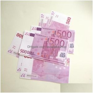 Autres fournitures de fête de fête 3Pack Fake Money Banknote 5 10 20 50 100 200 US Dollar Euros Réaliste Toy Bar Props Monnaie Film F Dhqc71KKG