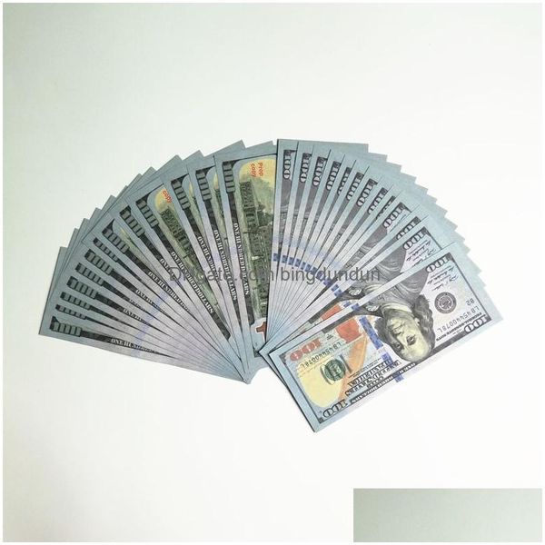 Autres fournitures de fête de fête 3pack Fake Money Banknote 5 10 20 50 100 200 US DOLLAR EUROS REALIST Toy Bar accessoires Currency Movie Faux-Dhugy