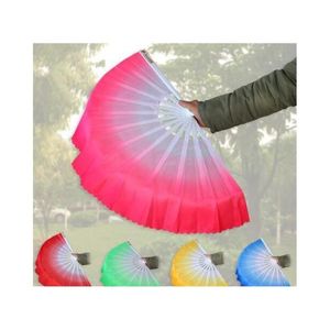 Andere feestelijke feestbenodigdheden 5 kleuren Chinese zijde Hand Fan Belly Dancing Short Fans Stage Performance rekwisieten voor Zhao O2Gyk Drop D OTCTR