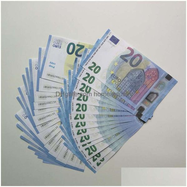 Autre fête des fêtes fournit 50 tailles Bar accessoires Coin Simation 10 20 100 Euro Fake Currency Film Filming Filming Practice Banknotes / PA DHDLHV6IO