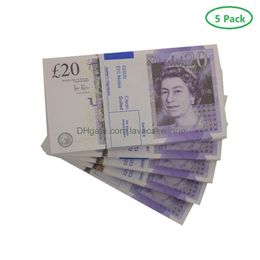 Autres fournitures de fête de fête 50 taille réplique US faux argent enfants jouer jouet ou jeu de famille papier copie UK billet de banque 100 pièces paquet pratique DhxclFMXS