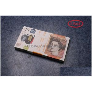 Autres fournitures de fête de fête 50 taille réplique US faux argent enfants jouer jouet ou jeu de famille papier copie UK billet de banque 100 pièces paquet pratique Dhxcl3ZWE