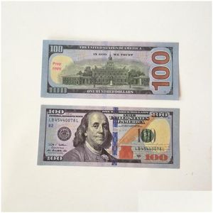 Autres fournitures de fête de fête 50 Taille US Dollars Prop Money Film Banknote Papier Nouveauté Jouets 1 5 10 20 100 Dollar Devise Faux C DhfliI3YL