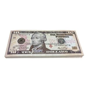 Autres fournitures de fête de fête 50 Taille US Dollars Prop Money Film Banknote Papier Nouveauté Jouets 1 5 10 20 100 Dollar Devise Faux D D DhdocBV9X
