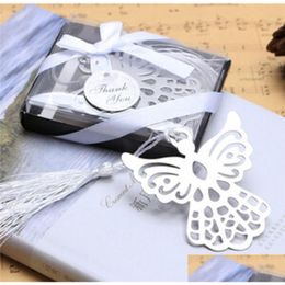 Otros suministros festivos para fiestas 500 piezas de acero inoxidable Angel Metal Bookmark School Page Holder con caja de regalo Drop Delivery Home Garden Dhios