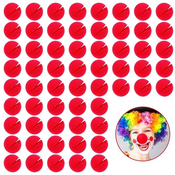 Autres fournitures de fête de fête 60 pièces nez de clown rouge cosplay mousse cirque pour Halloween costume de carnaval de Noël habiller 230221