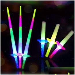 Autres fournitures de fête festive 68cm bâton lumineux télescopique flash éclairer épée fluorescente concert carnaval de Noël jouets enfants DH5AH