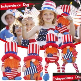 Autres fournitures de fête festive American Gnome Jour de l'indépendance patriotique Nain Ornements scandinaves 4ème de JY Accueil Décor de bureau K Dh9Iq