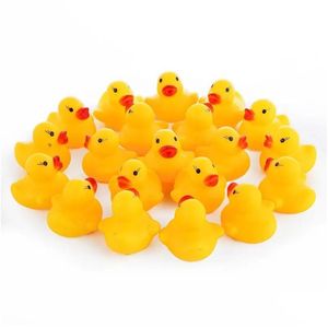 Autres fournitures de fête festives bébé bain eau canard jouets mini flottant jaune canards en caoutchouc avec son enfants douche natation plage Dh7Ym