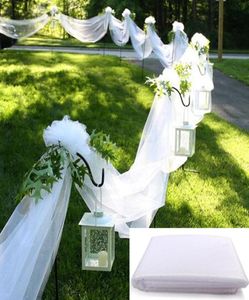 Otros suministros festivos para fiestas Telón de fondo Decoración de barandillas Organza Hilo de boda Tul Tela de cristal transparente Fiesta de cumpleaños Boda Ar9630508